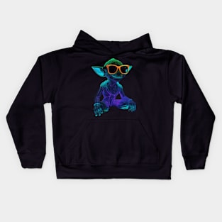 Retro Neon Gremlin T-Shirt | Vintage 80s Fantasy Graphic Design | Glowing Gremlin Kids Hoodie